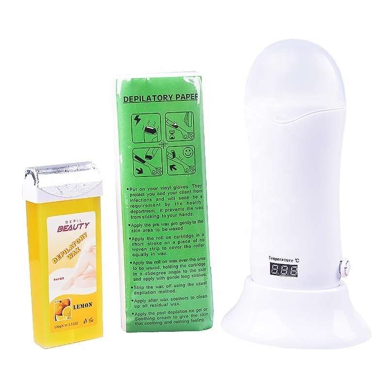 Portable Epilator Depilatory Roll  Wax Heater Roller Waxing Hot Cartridge Hair Removal wax Warmer