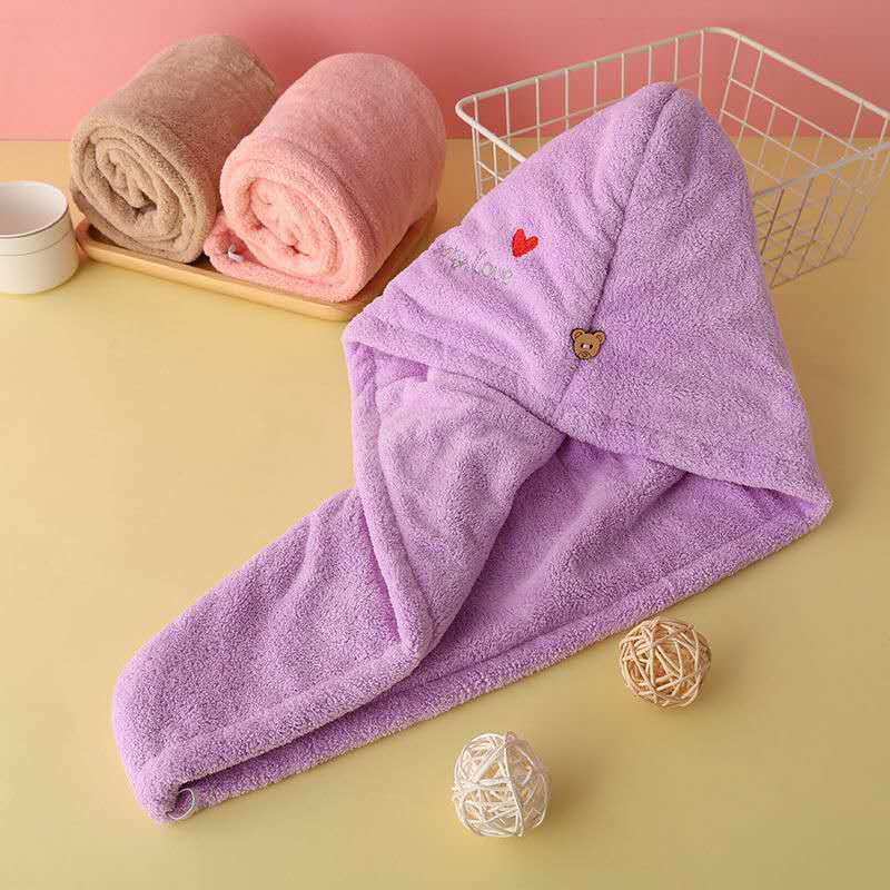 Custom Logo Comfortable Soft High Quality Household Quick Drying Microfiber Hair Towels