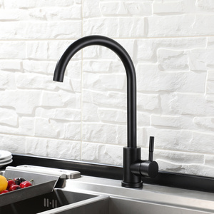 Oem Odm Personalized Luxury Single Hole Gooseneck Faucets Water Taps Kitchen Faucet Black