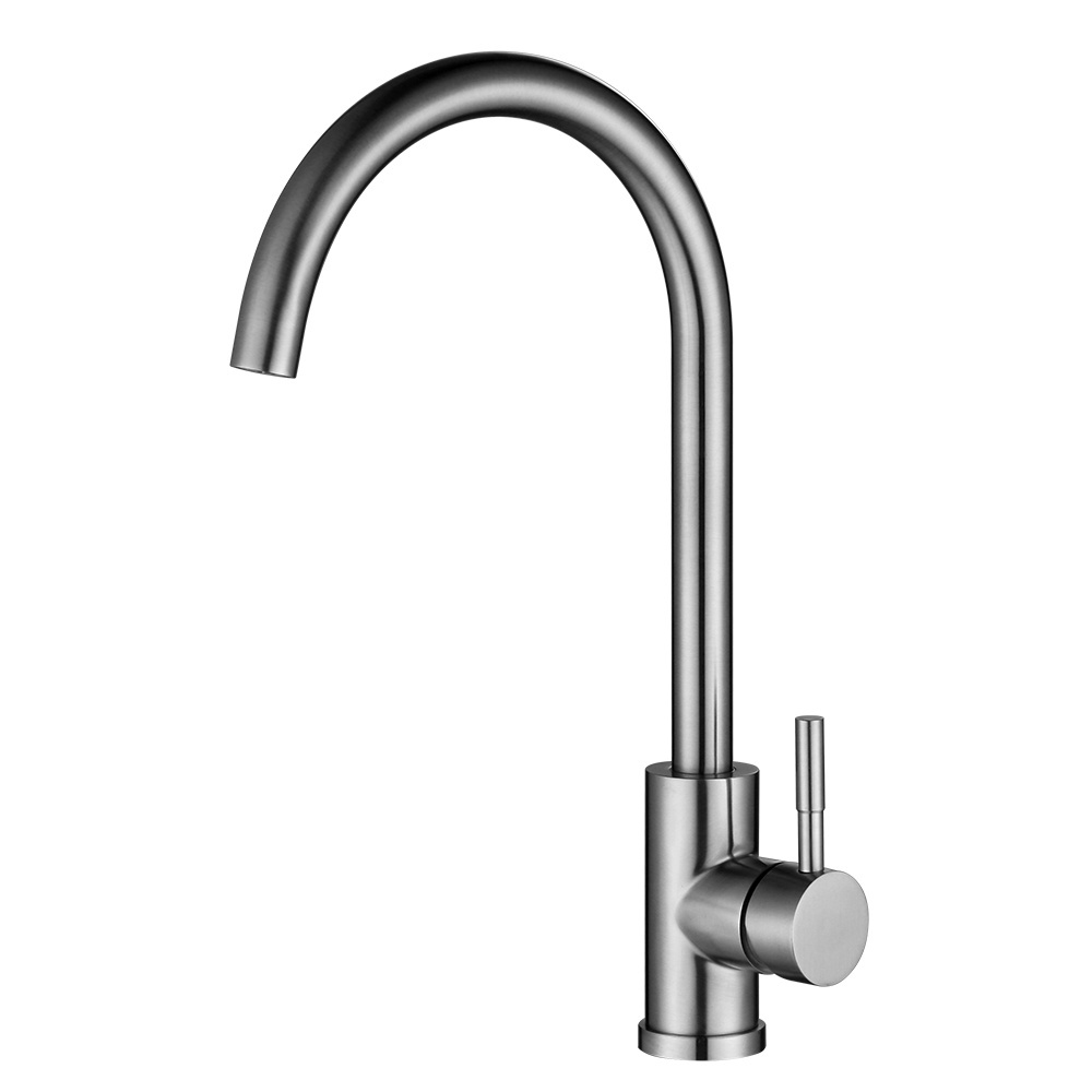 Personalized Luxury Design High Arc Stainless Steel Single Handle Water Tap Flexible Kitchen Faucet For Sale