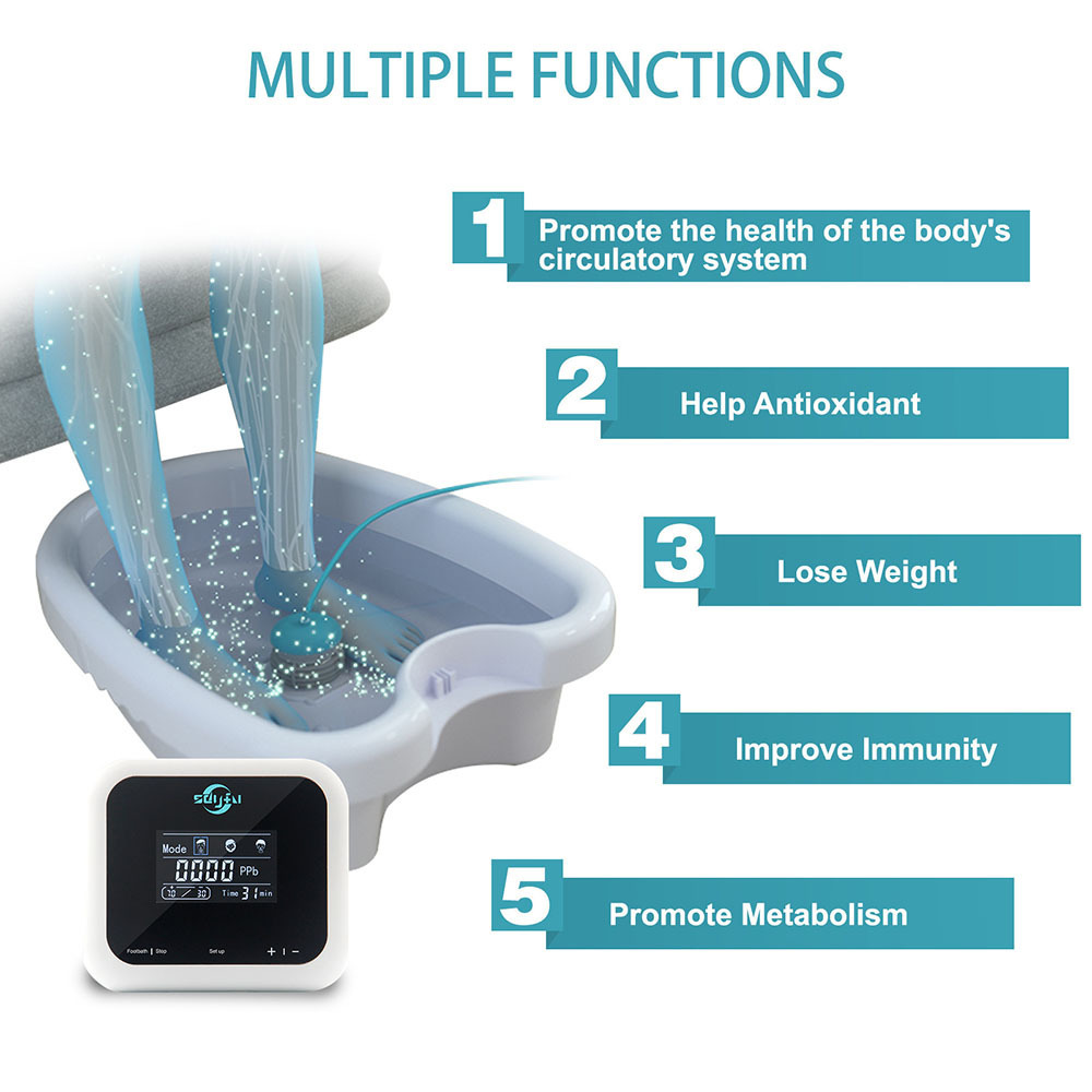 FootBath Basin Whirlpool Array Aqua Cleanse Feet Care Bath Health Therapy Relax Detox Ionic Foot Spa