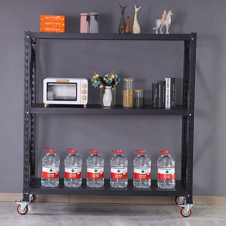 Light Duty Steel Movable Warehouse rack shelves With Wheels