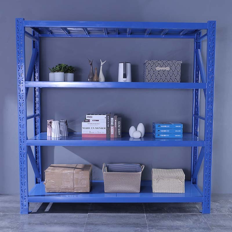 Medium Duty 4 Layer 200Kg Steel Long Span Industrial Warehouse Storage Boltless Rack Shelving Unit