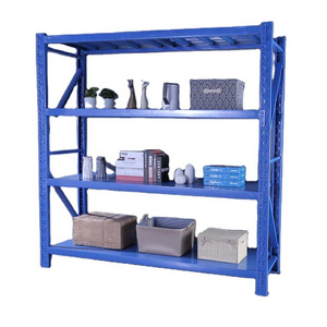 Medium Duty 4 Layer 200Kg Steel Long Span Industrial Warehouse Storage Boltless Rack Shelving Unit