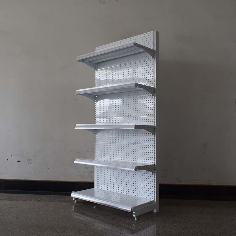 High Quality Small Steel Single Sided Display Racks Stand Supermarket Shelves