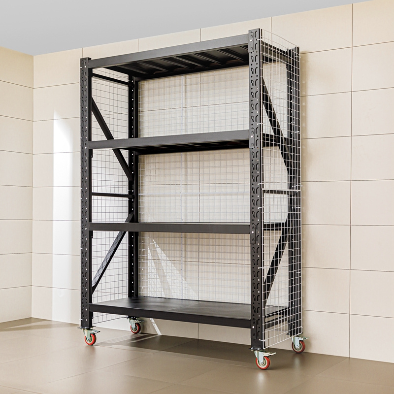 Factory Made Steel 4 Tier Industrial Garage Warehouse Storage Shelving Unit Racking