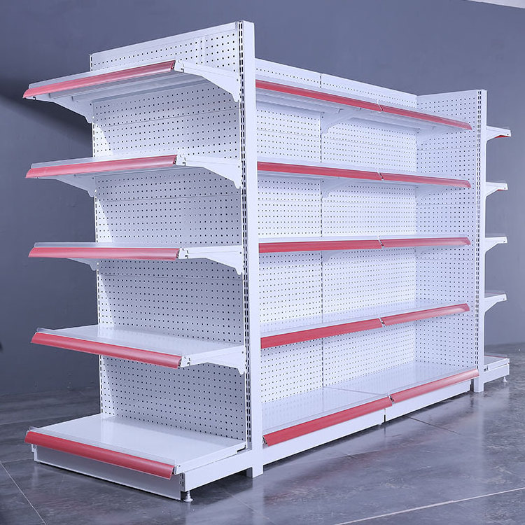 Heavy Duty Double Sided Store Display Gondola Rack Supermarket Shelves Shelving