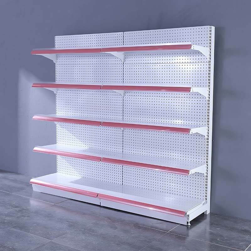 Low Moq Iron Metal Retail Shelf Display Supermarket Gondola Shelving Rack Shelves For Retail Store