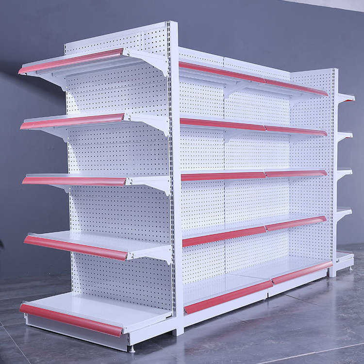 Heavy Duty Double Sided Store Display Gondola Rack Supermarket Shelves Shelving