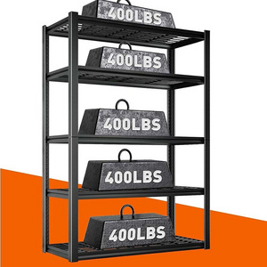 Heavy Duty Metal Adjustable 5 Tier 400Lbs  Industrial Rack Garage Storage Shelving Unit