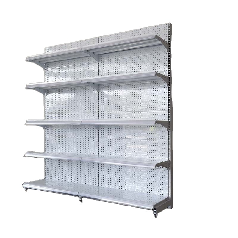 Fashionable Single Sided Grocery Store Shelves Gondola Shelving Unit For Supermarket Display