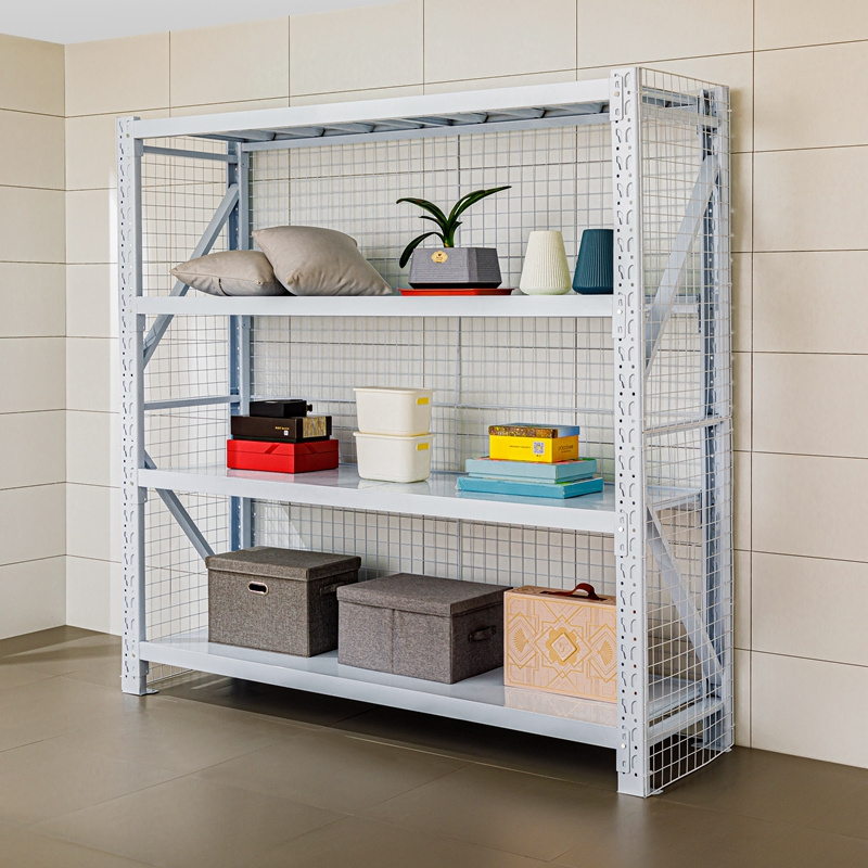 Durable Steel Industrial Racking Warehouse Stack Storage Shelving Units With Mesh