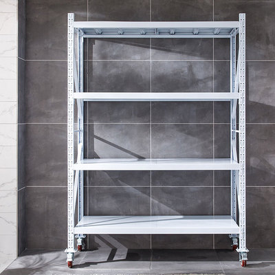 Wholesale White Industrial Storage Shelving Units Stacking Racks & Shelves With Wheels