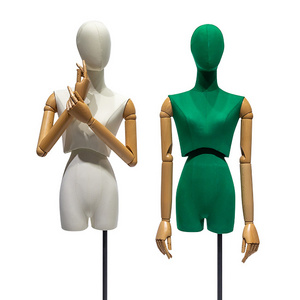 High-end color fabric twist waist female mannequin head clothing store full-body display rack