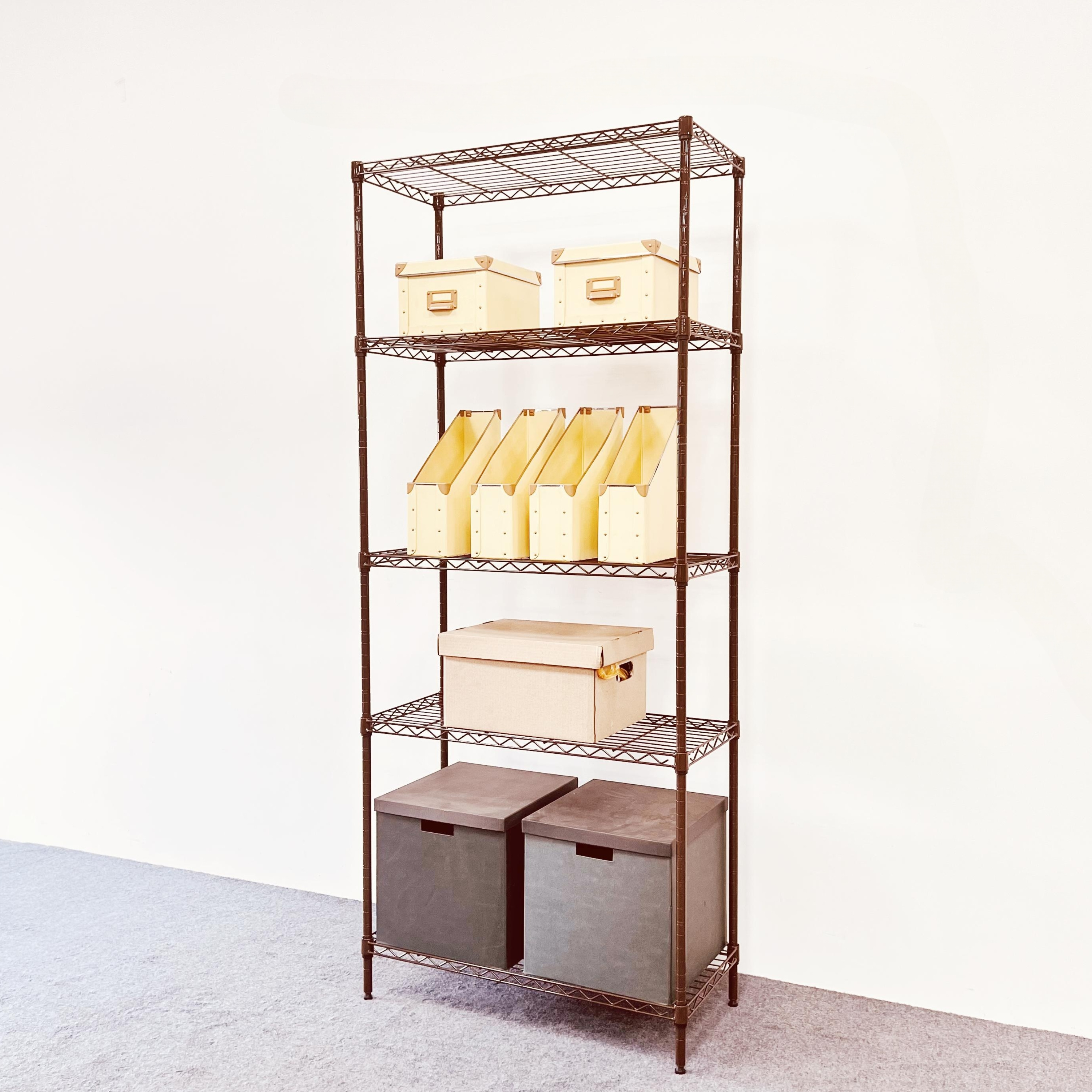 High Quality Stand Metallic Light Duty Powder Coating House Office Usage Wire Shelving Rack Unit