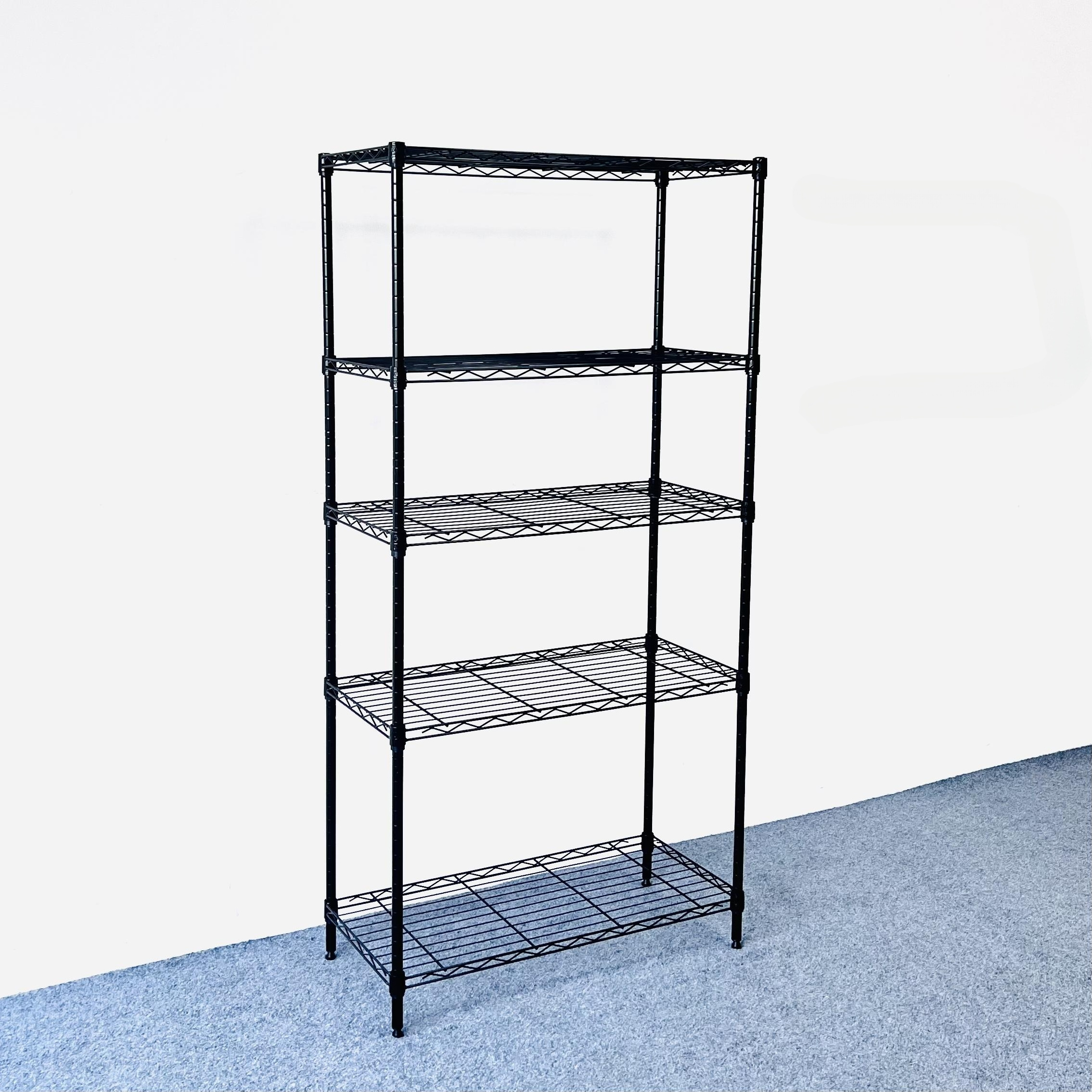 Super Light Duty Equipment Black Coating High Quality Stand Metallic Wire Shelving