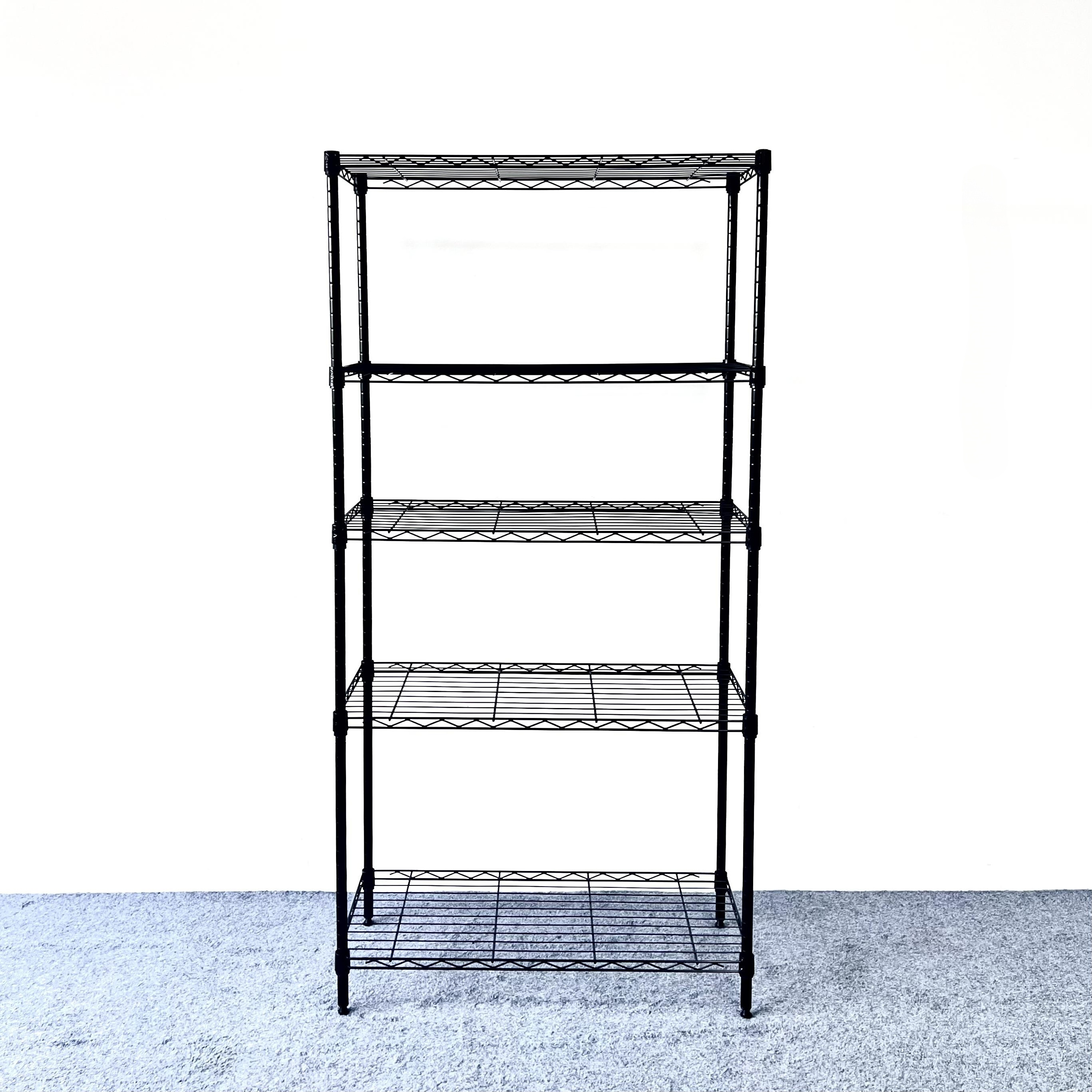 Super Light Duty Equipment Black Coating High Quality Stand Metallic Wire Shelving