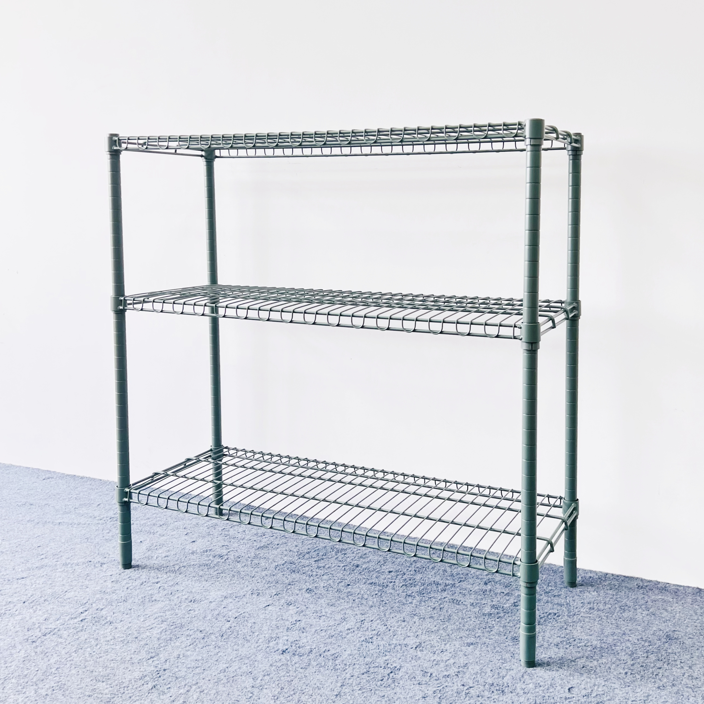 Adjustable Foodservice Metal Shelving  for Home Chrome Epoxy Coating Wire Basket Customized Design