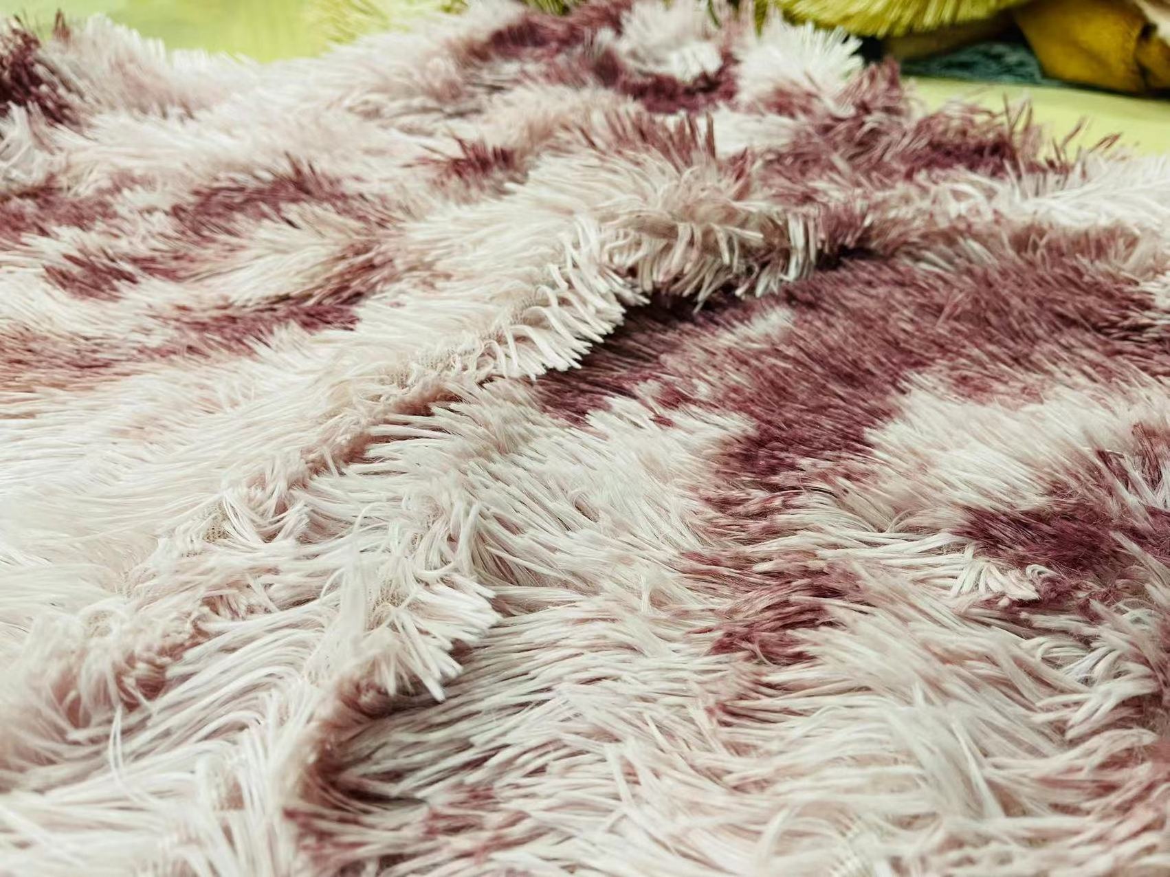 JZ 100% polyester velvet PV plush long pile fabric with good quality