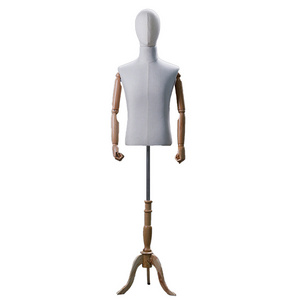 Custom Half Body Male Dress Form Mannequin Torso For Clothes Making