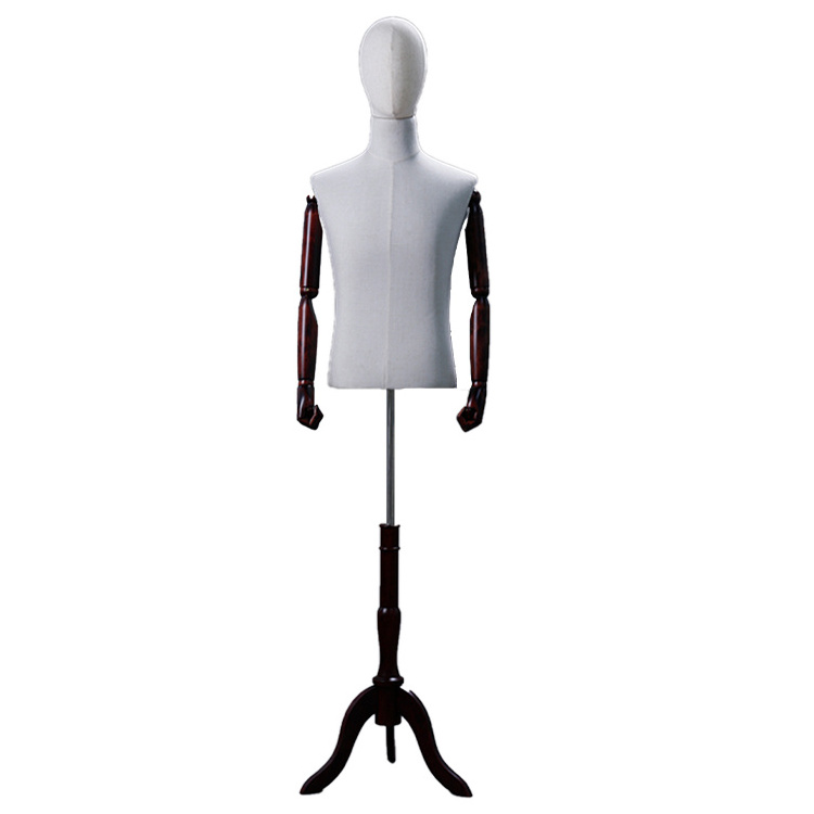 Custom Half Body Male Dress Form Mannequin Torso For Clothes Making