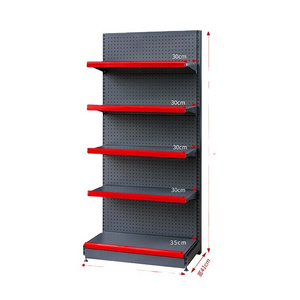 Leke 75*41*160 Super Market Shelves Steel Single Gondola Double Side Supermarket Shelving Used For Market