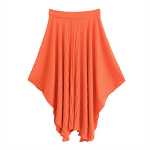 TAOP&ZA new spring and summer 2024 European and American style high-waisted asymmetric pleated skirt skirt 0264030 0264017