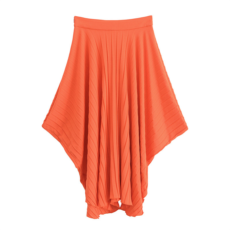 TAOP&ZA new spring and summer 2024 European and American style high-waisted asymmetric pleated skirt skirt 0264030 0264017