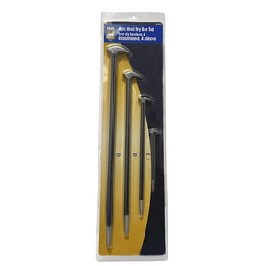 Rolling Head Pry Bar Heel Pry Rolling Head 4-Piece Pry Bar Tool Set ' 6, 12, 16, 20 Inch