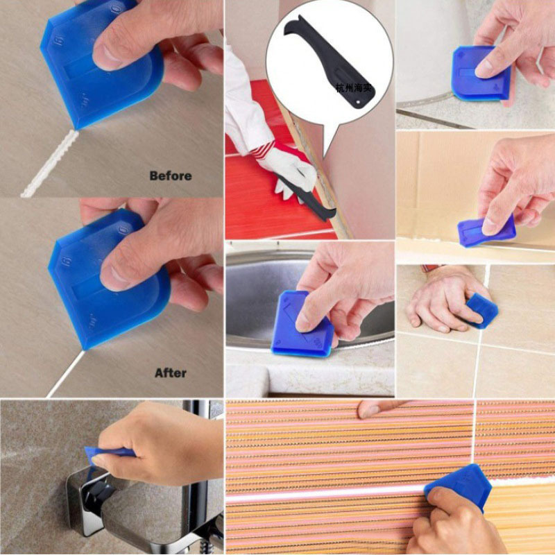 Stainless Steel head Caulking Tools Caulking Finishing Tool Kit With Sealant Caulk Grout Remover Scraper