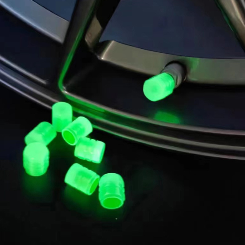 Upgrade ABS Fluorescent Motorcycle Car Bike Bicycle Wheel Dust Cap Auto Glow Tyre Stem Air Valve Cover Light Car Tire Valve Cap