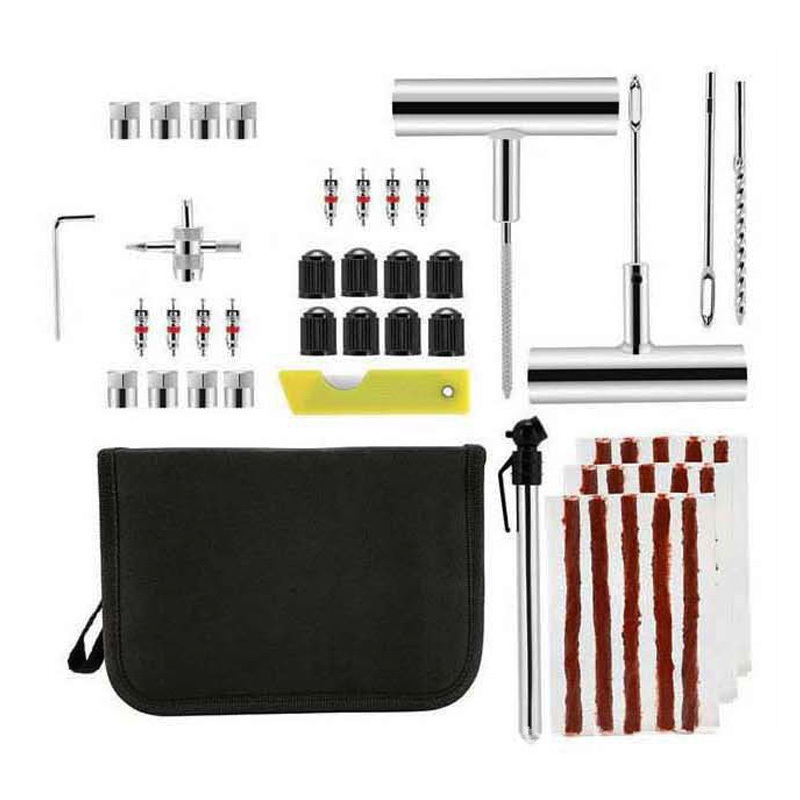 46 PCS Heavy Duty Tire Repair Kit Auto Large Tyre Puncture Repair Set Car Tire Repair Tools