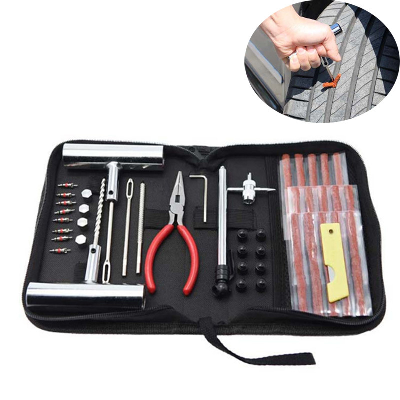 46 PCS Heavy Duty Tire Repair Kit Auto Large Tyre Puncture Repair Set Car Tire Repair Tools