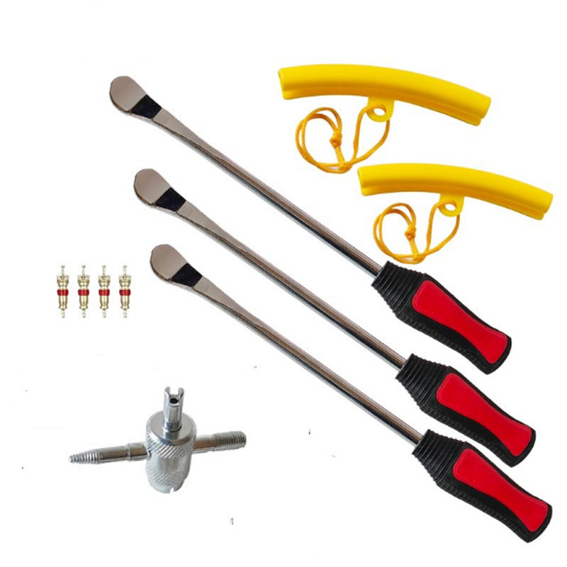 10 Pcs Professional Tire Dismounting Mounting Kit Tyre Spoon Lever Tools Rim Protector Sheaths Tire Change Tool Set