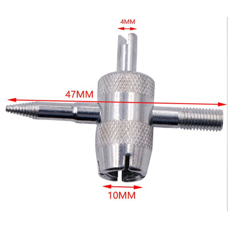 Multi-function 4 Way Steel Stem Car Truck Tire Repair Screw Remover Install Valve Core Removal Tool