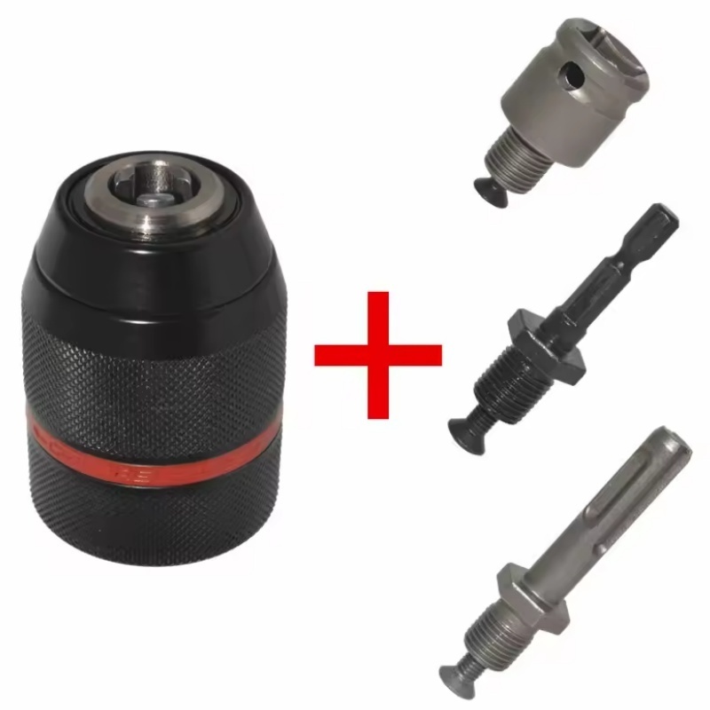 Keyless metal drill chuck with 0.8-10 mm thread,Adapter Self-locking bit holder electric hand drill chuck converter adapter