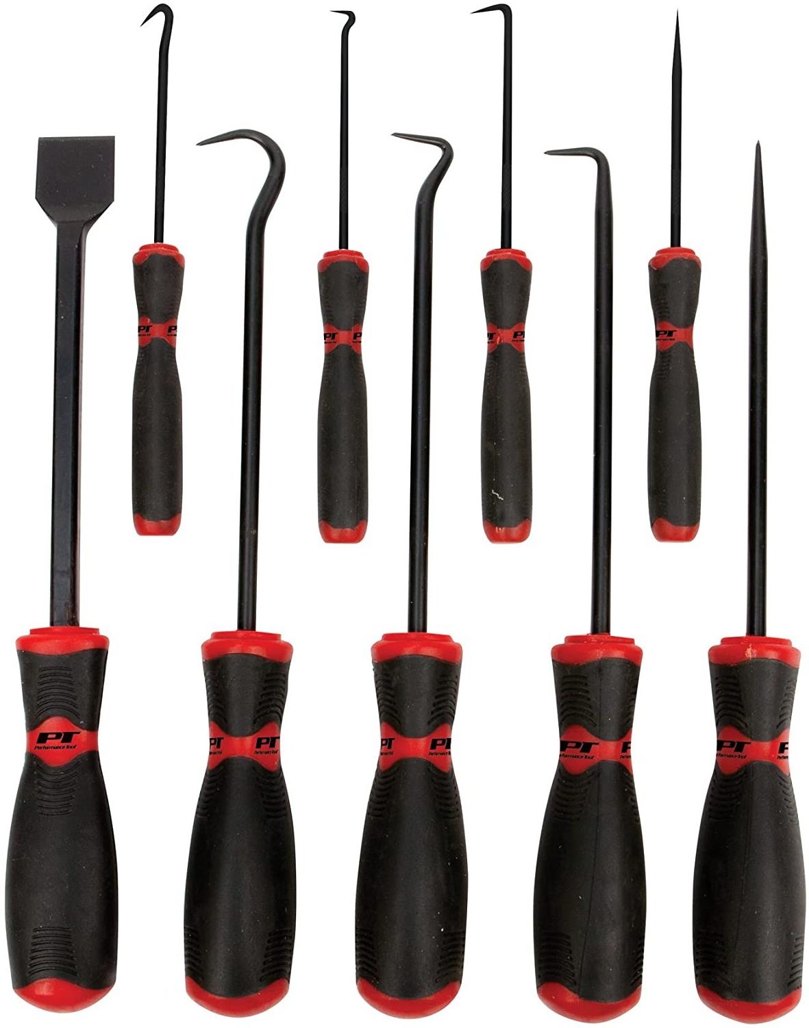 Pick and Hook Set with Scraper, 9-Piece Precision Automotive Tools for Removal Installation of O Rings Seals Bushes