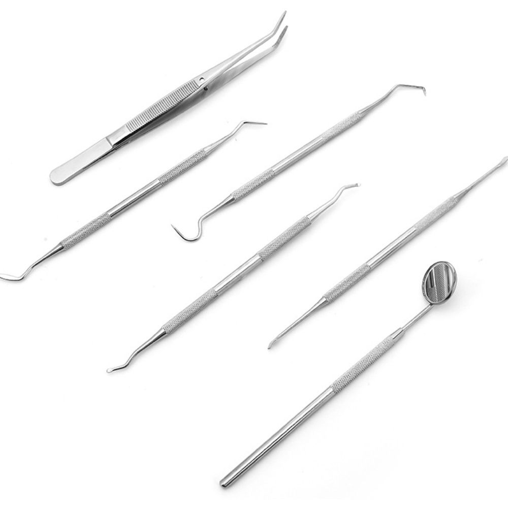 6pcs Dental Tools set To Remove Plaque and Tartar, Professional Teeth Cleaning Tools