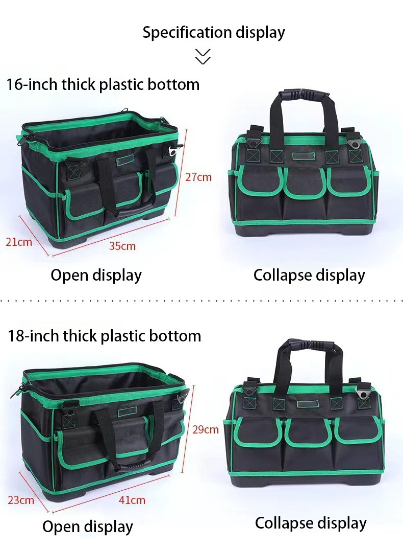 Hardware electrician woodworking thickened multi-pocket multi-functional portable hardware tool bag