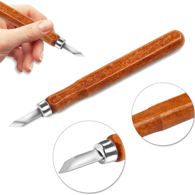 12PCS Wood Carving Knife Set Hand Carving Tool Set for DIY Sculpture Carpenter