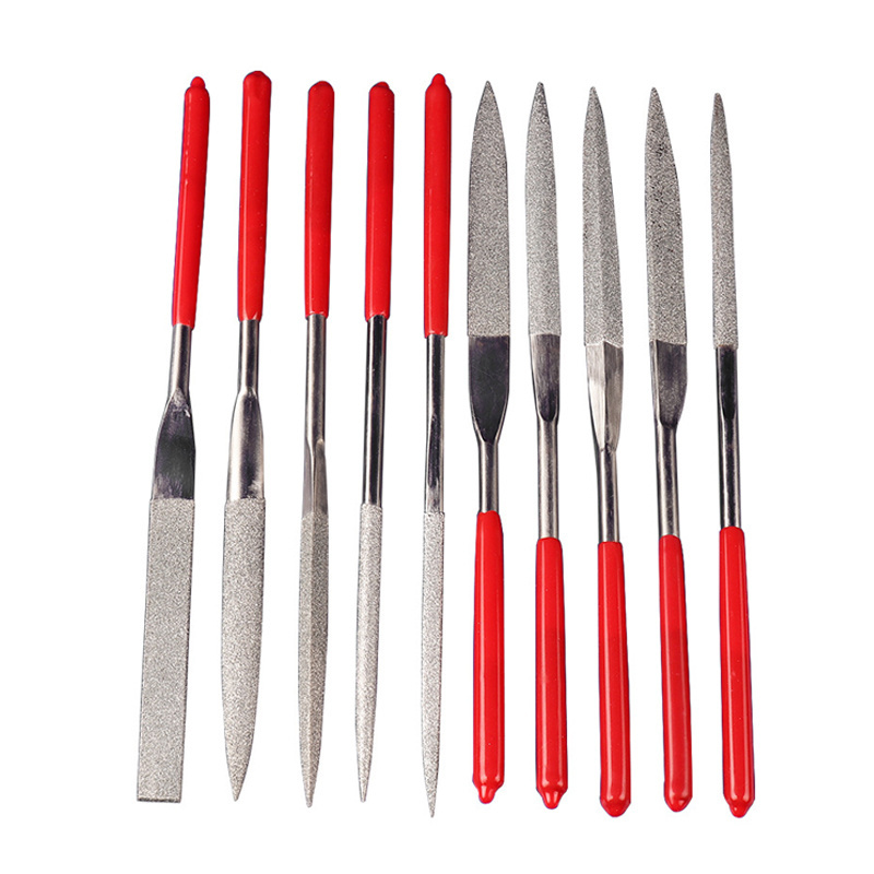 10 pcs Diamond Needle File Set, Jewelers Hand Files Tool Kit for Metal Ceramic Stone Jewelry Rough Carving Glass Filing