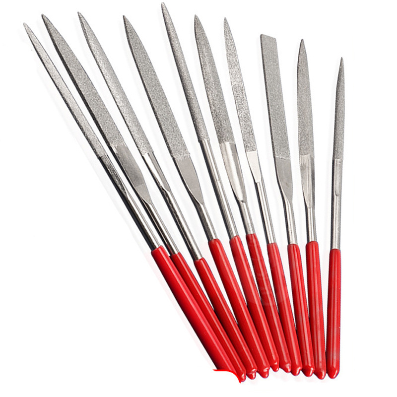 10 pcs Diamond Needle File Set, Jewelers Hand Files Tool Kit for Metal Ceramic Stone Jewelry Rough Carving Glass Filing