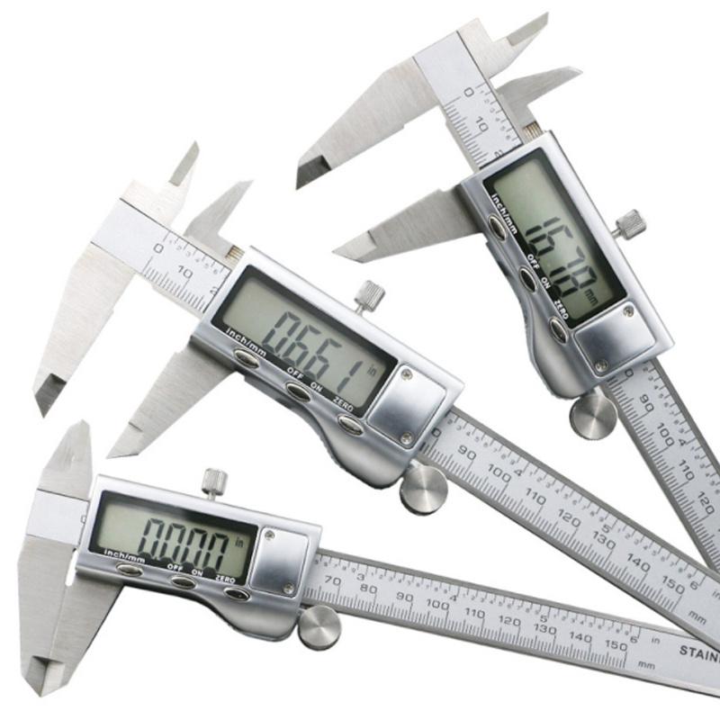 Easy Switch from Inch Metric Fraction Stainless Steel Digital Caliper Measuring Tool Electronic Digital Vernier Caliper