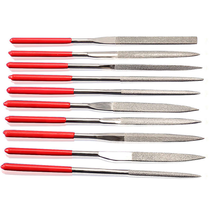 10 pcs Diamond Needle File Set, Jewelers Hand Files Tool Kit for Metal Ceramic Stone Jewelry Rough Carving Glass Filing