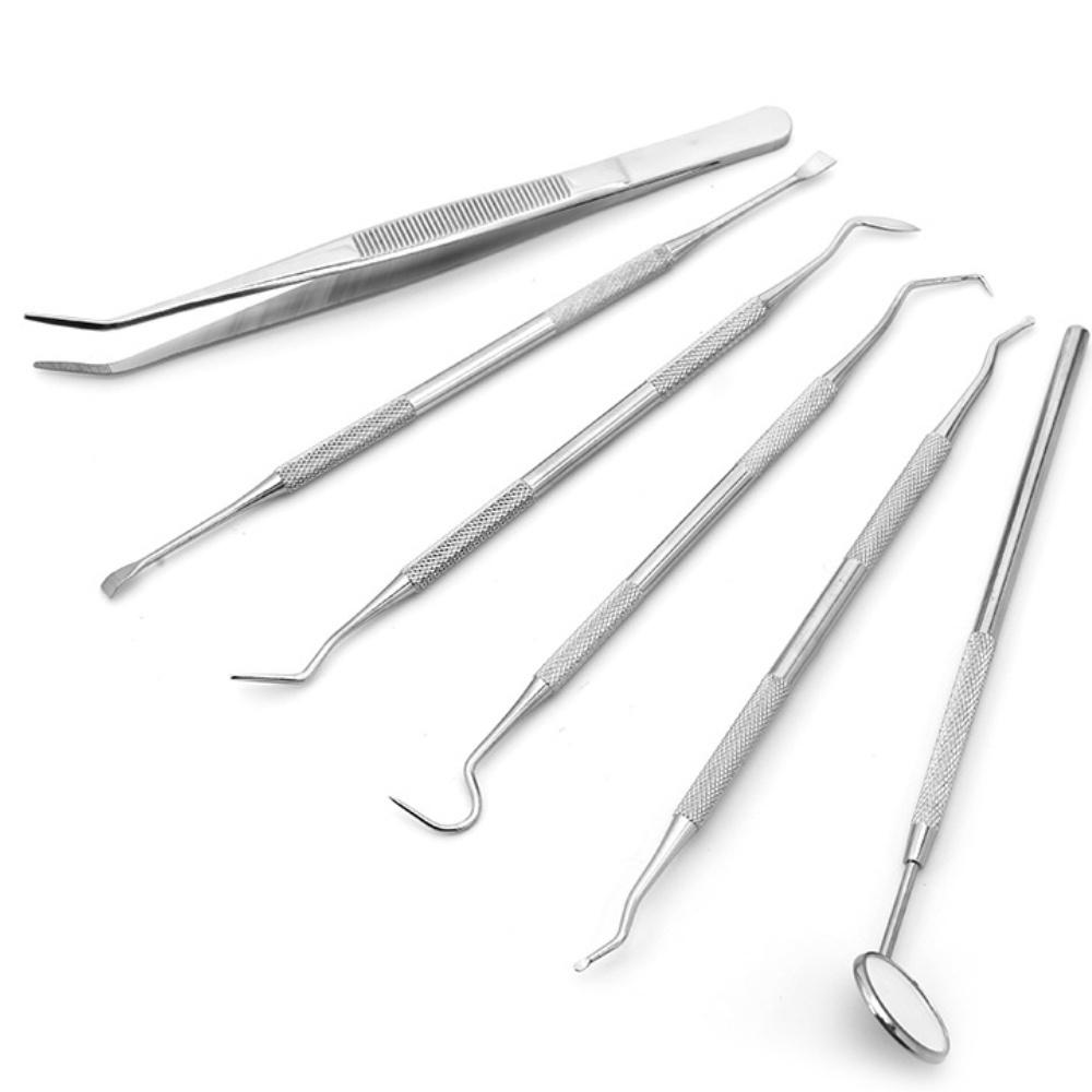 6pcs Dental Tools set To Remove Plaque and Tartar, Professional Teeth Cleaning Tools