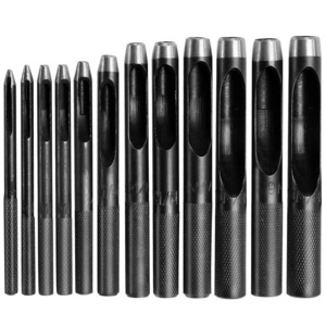 1-10 mm Black Plated Leather Craft Hollow Hole Punch, Round Hollow Puncher, Craft Punching Tool