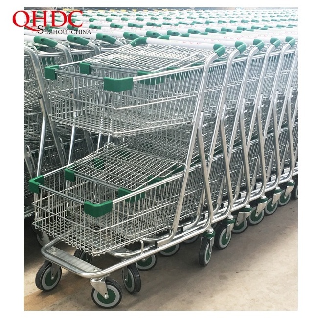 Carro De Compras Carro De Supermercado Carrito Shopping Cart Shopping Trolley Supermarket Stores PU Wheels ISO; BSCI Unfolding