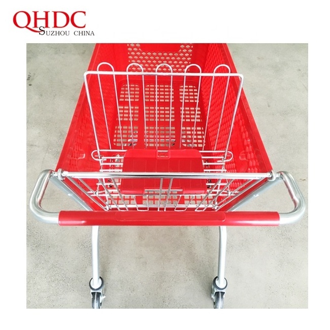 supermarket cart plastic trolly plastic shopping trolley with child seat