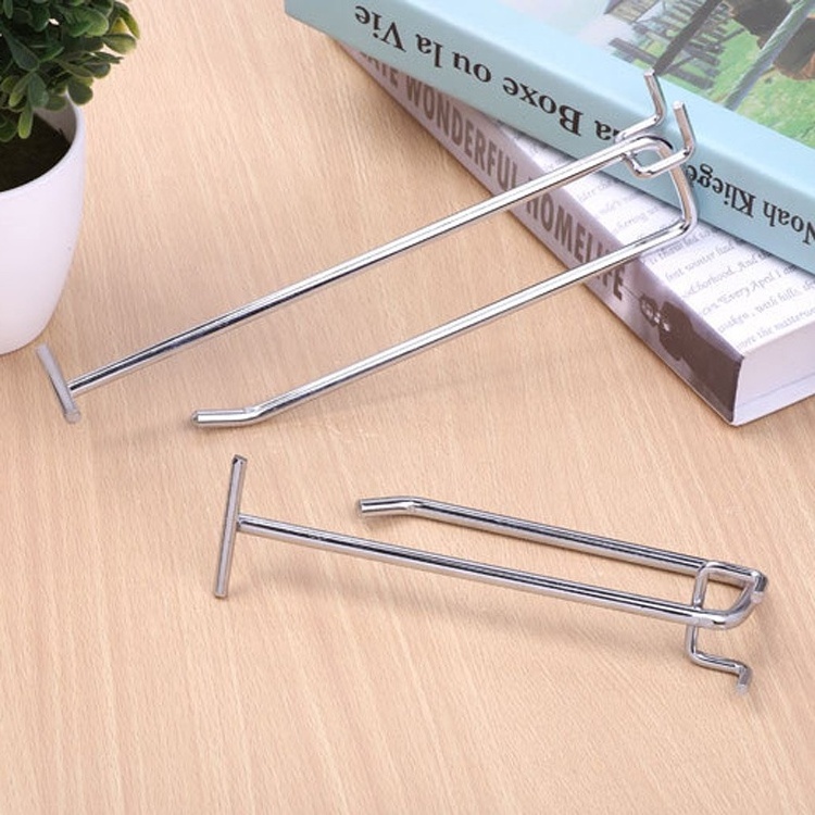 Supermarket pegboard hooks double line hook metal display peg hooks shop fitting accessories