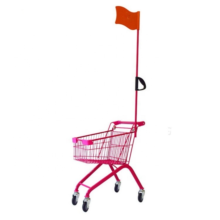 Popular kids shopping trolley supermarket small cart retail store children trolley